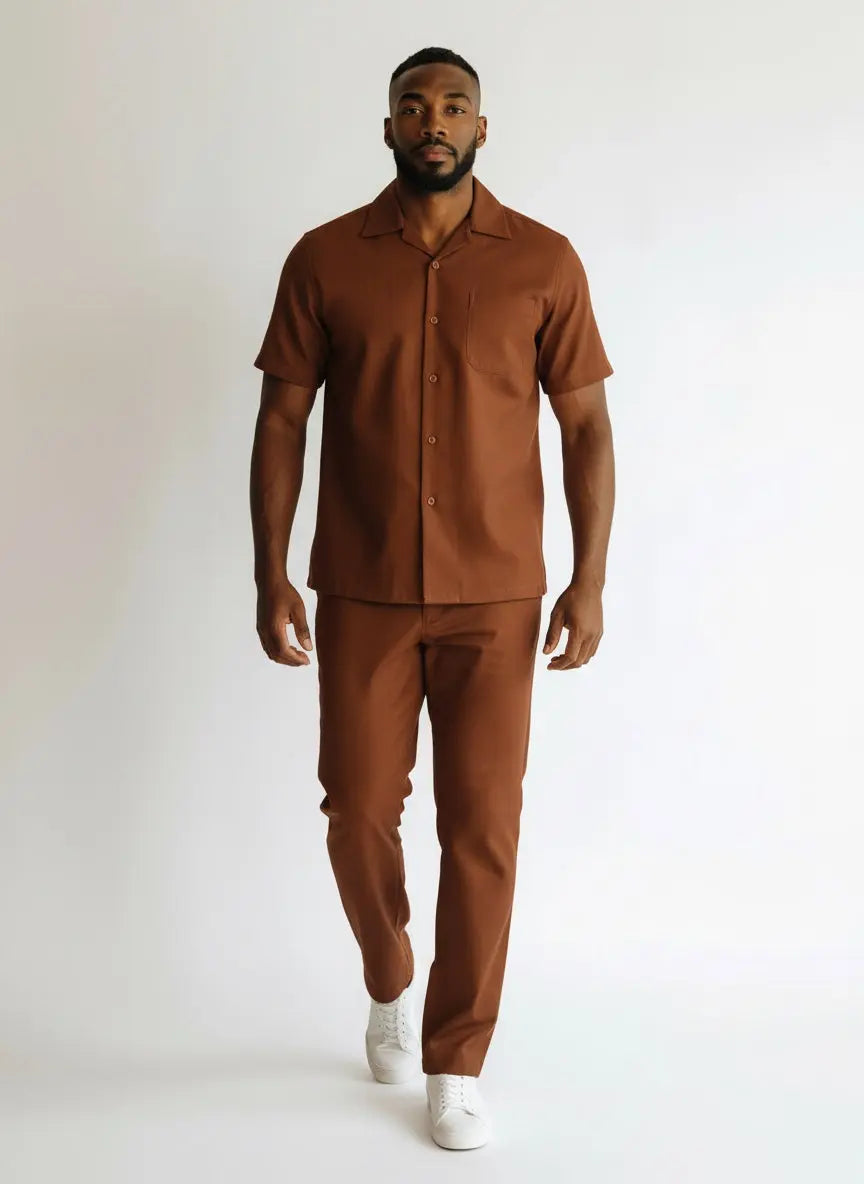 2-Piece Linen Pants Set M & R Clothing  M & R Clothing Mens-Suits